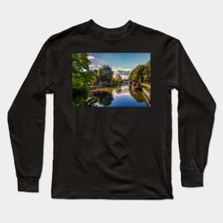 Narrowboat at West Mills Newbury Long Sleeve T-Shirt